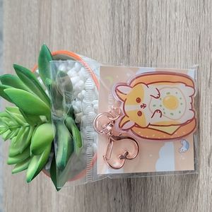 Corgi hotdog key chain